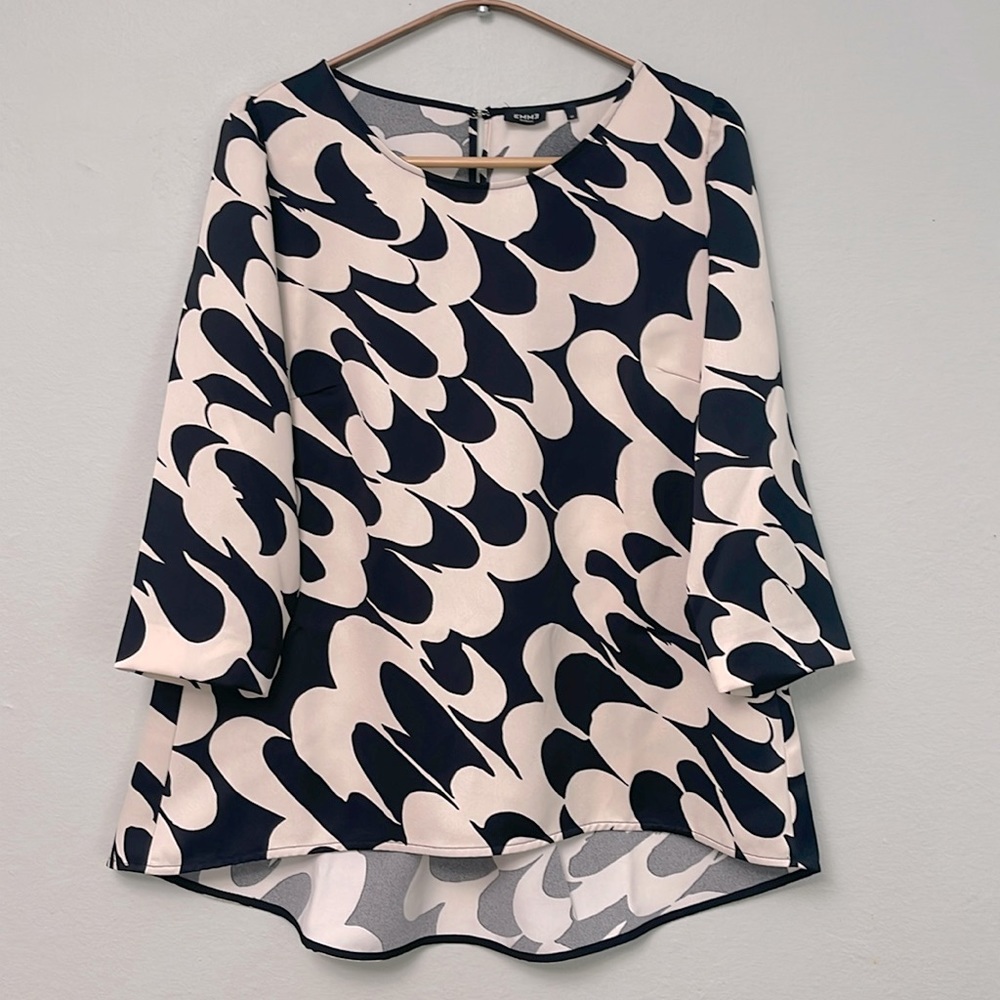 EMME Marella 3/4 Sleeve Top Sz 4 (US)